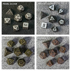 Copper Metal Bullet D20 Dice Cage with Mini DND Dice Set