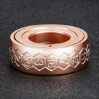Cool Metal Fingertip Spinning D20 Dice Ring