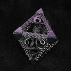 Cthulhu-Octopus Monster Purple Green Metal Hollow Dice Set