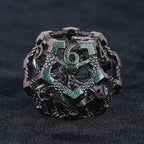 Cthulhu-Octopus Monster Purple Green Metal Hollow Dice Set