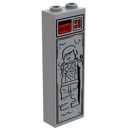 Solo in Carbonite (1x2x5 Brick) made using LEGO parts - B3 Customs - 