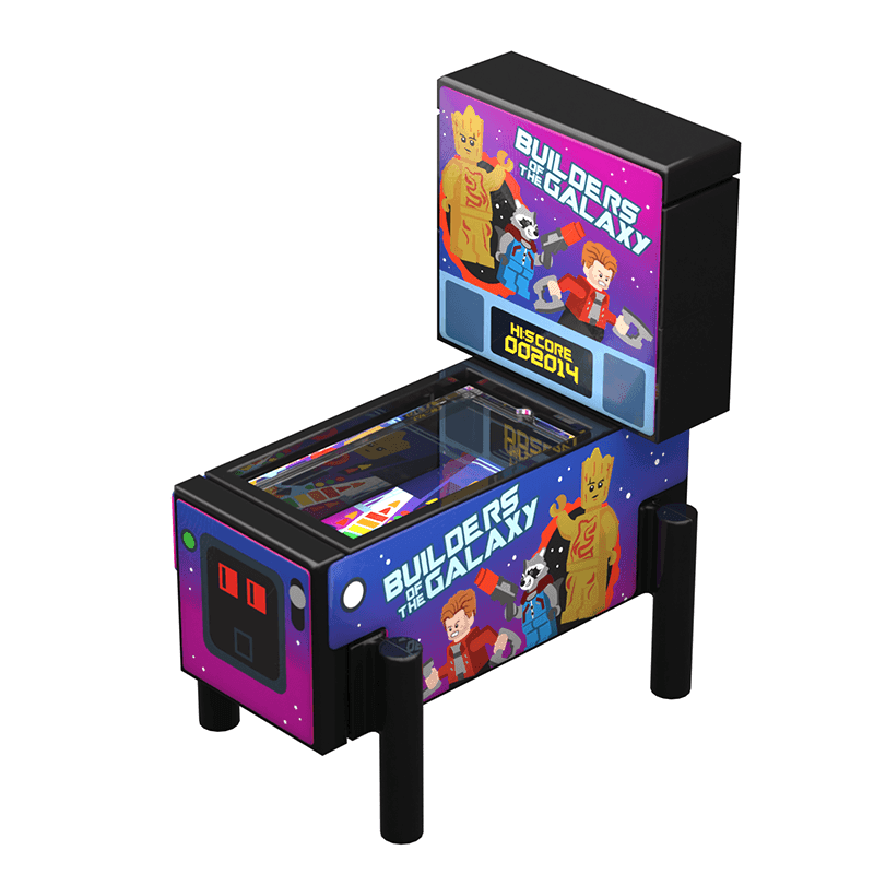 Builders of the Galaxy - B3 Customs Pinball Arcade Machine Building Set made using LEGO parts - 