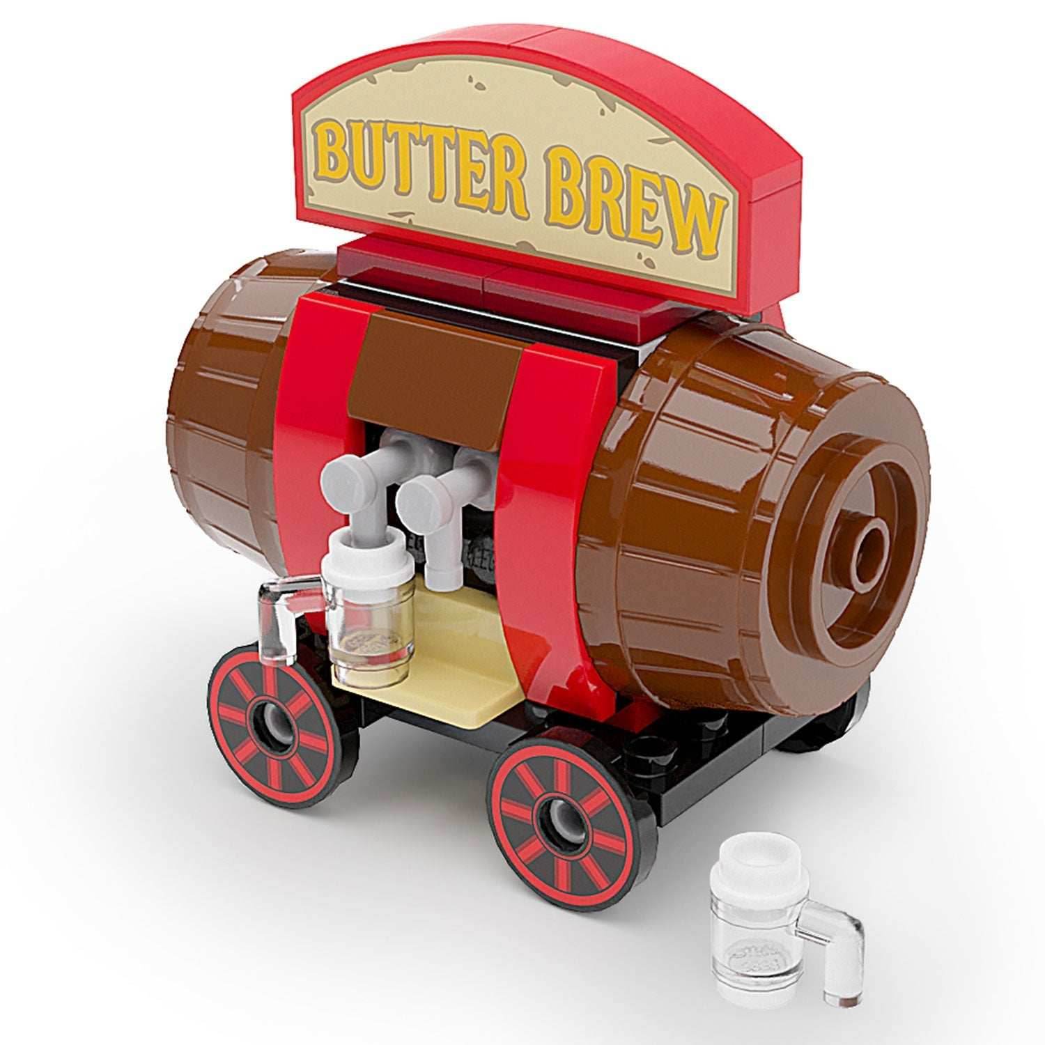 Butter Brew Vending Cart made using LEGO parts - B3 Customs - 