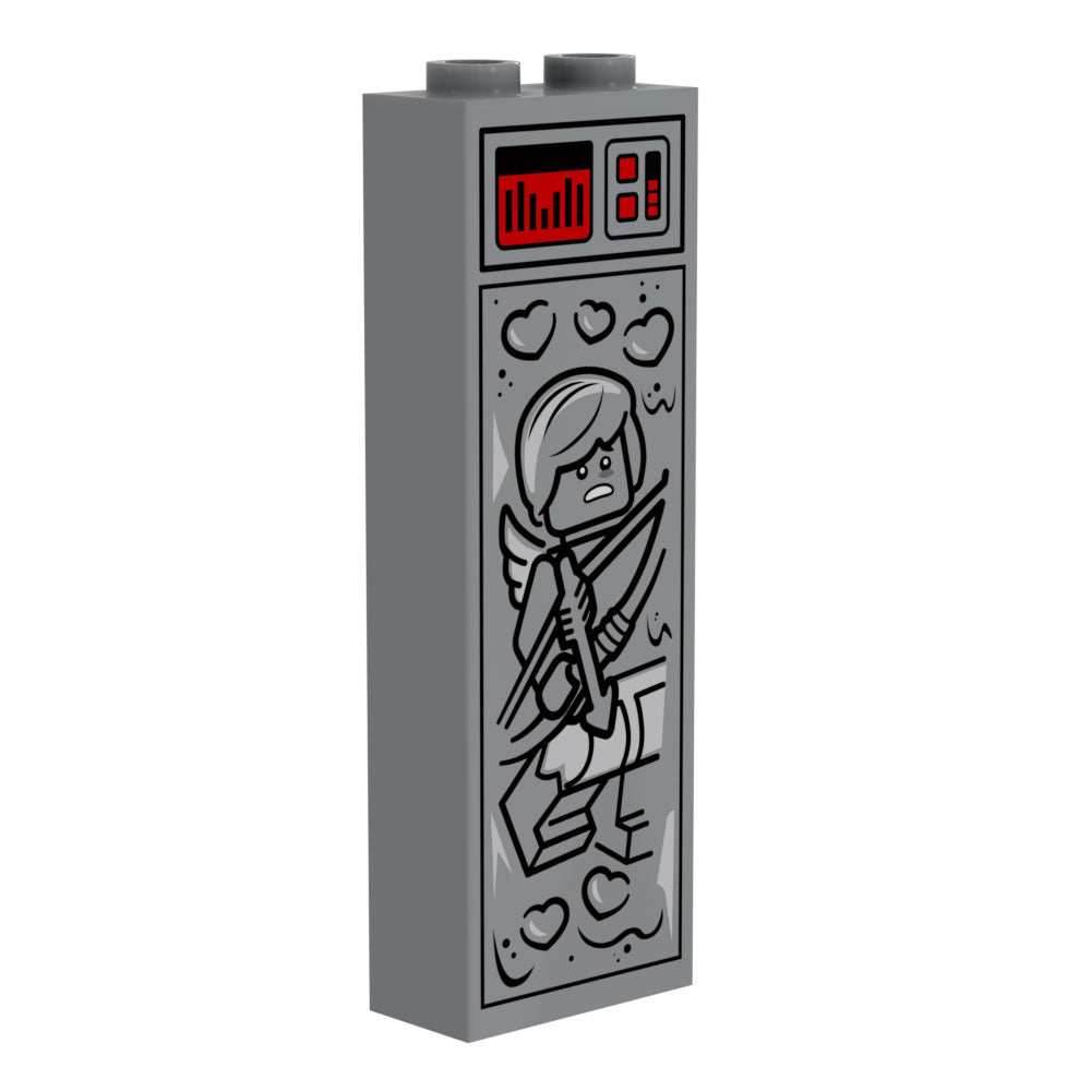 Cupid (Valentine's Day) in Carbonite (1x2x5 Brick) - B3 Customs - 