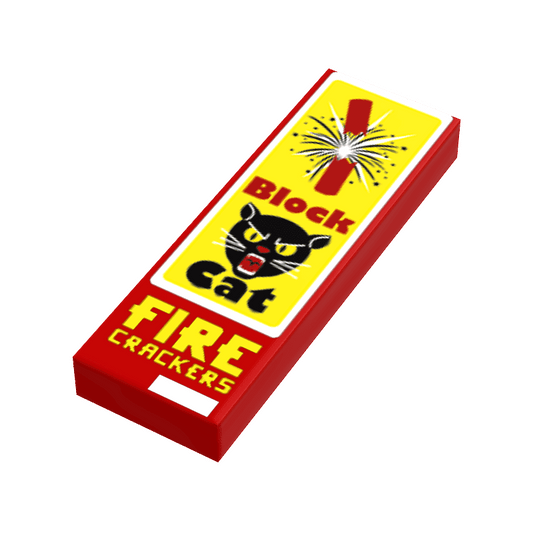Firecrackers Block Cat Minifig Fireworks, 4th of July made using LEGO part - 