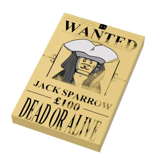 Jack Sparrow Wanted Poster (2x3 Tile) - B3 Customs - 