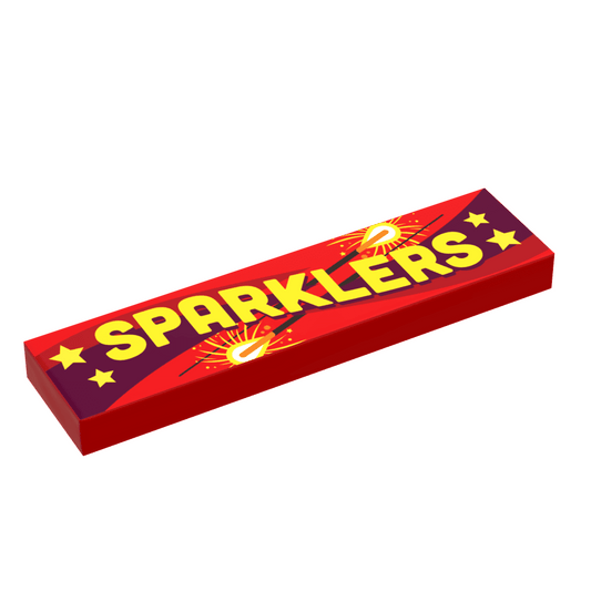 Sparklers for Minifig Fireworks (1x4 Tile), 4th of July made using LEGO parts - 