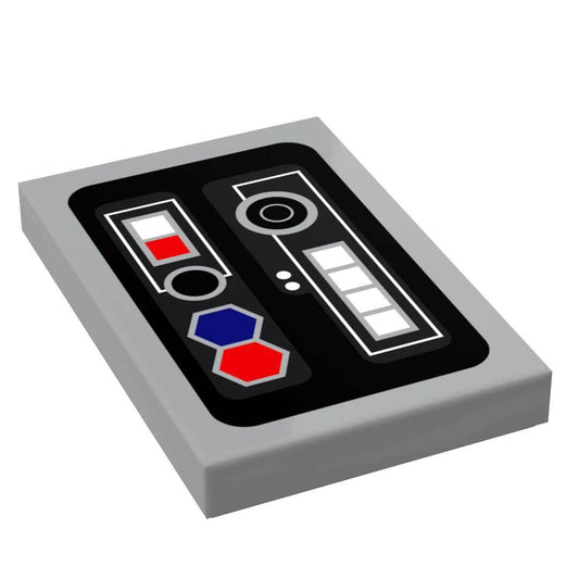 Control Panel #3 for Star Wars/Space (2x3 Tile) - B3 Customs using LEGO parts - 