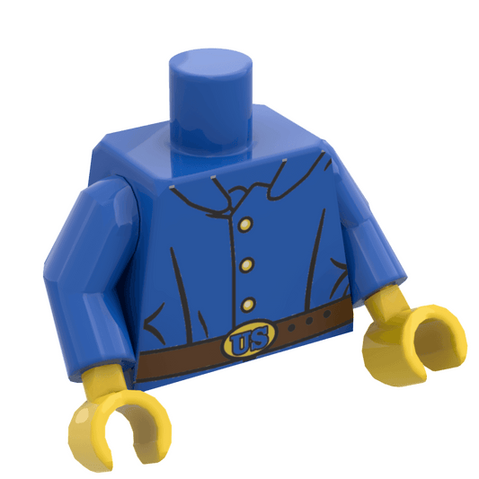 B3 Customs® Civil War Union Soldier Printed Minifig Torso - 