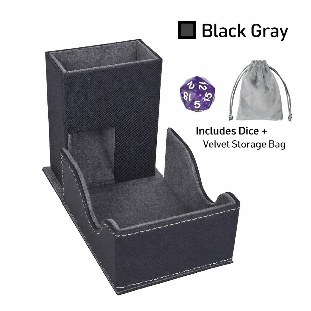 High-quality leather dice tower, creative DND dice, drawstring dice storage bag gift box