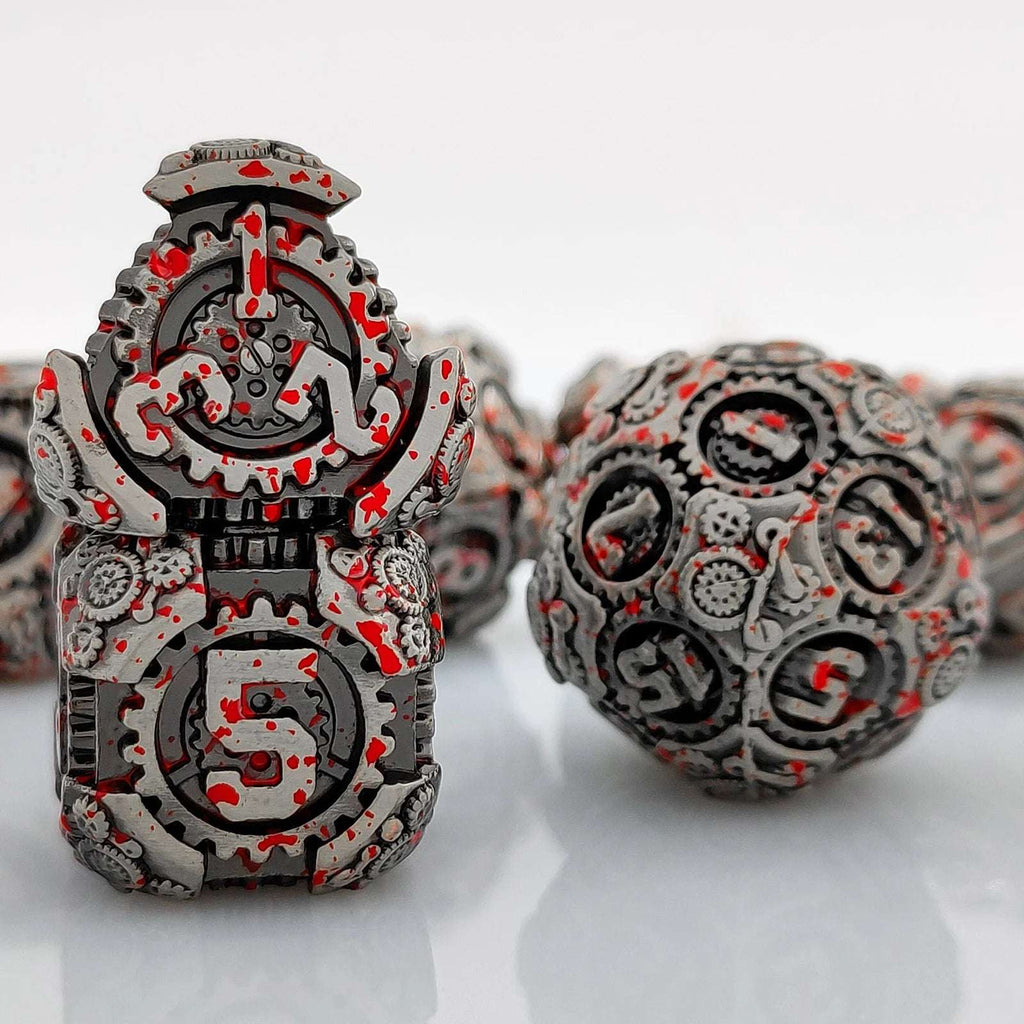 Cyberpunk Style - Bloodstain Gear Solid Metal DND Dice Set