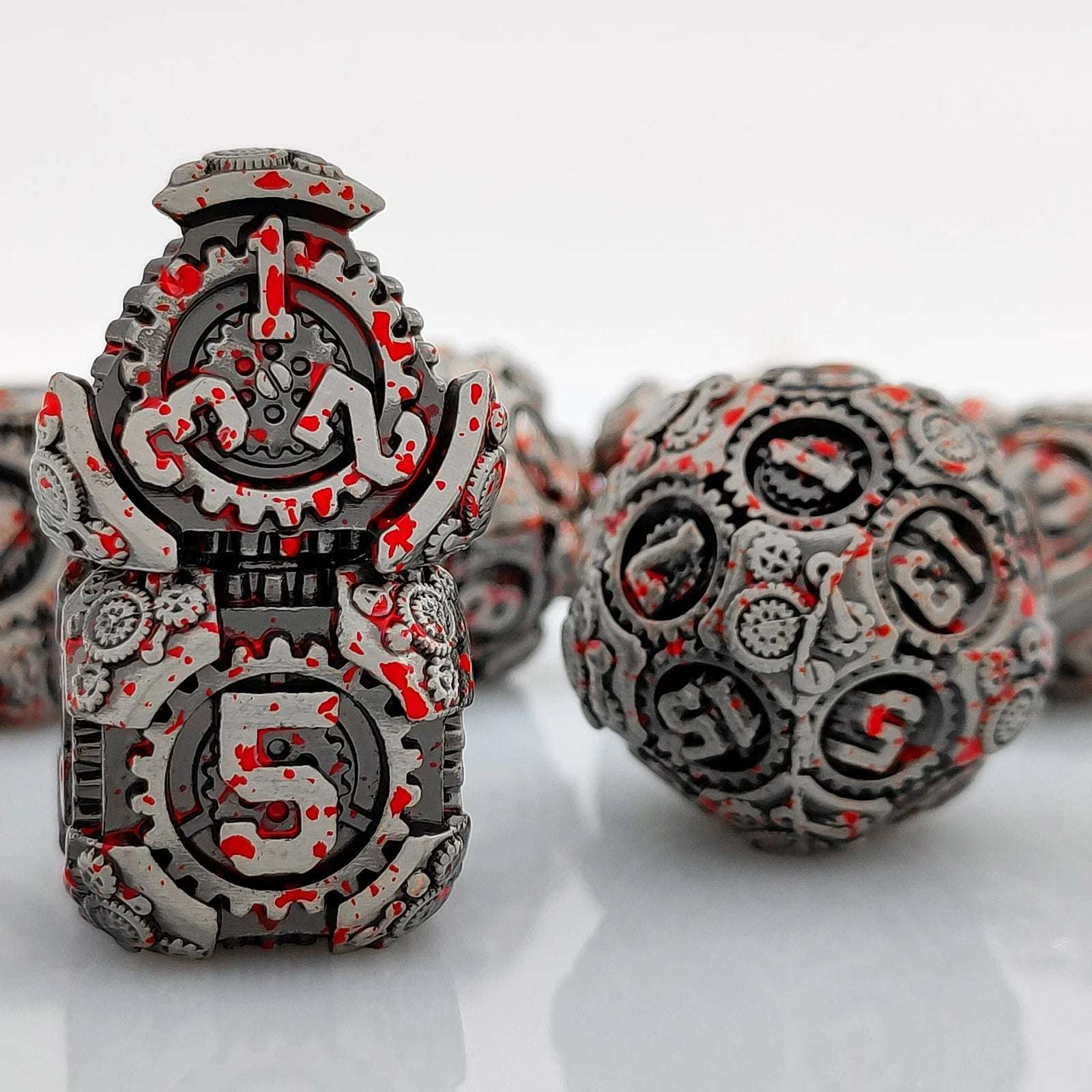 Cyberpunk Style - Bloodstain Gear Solid Metal DND Dice Set