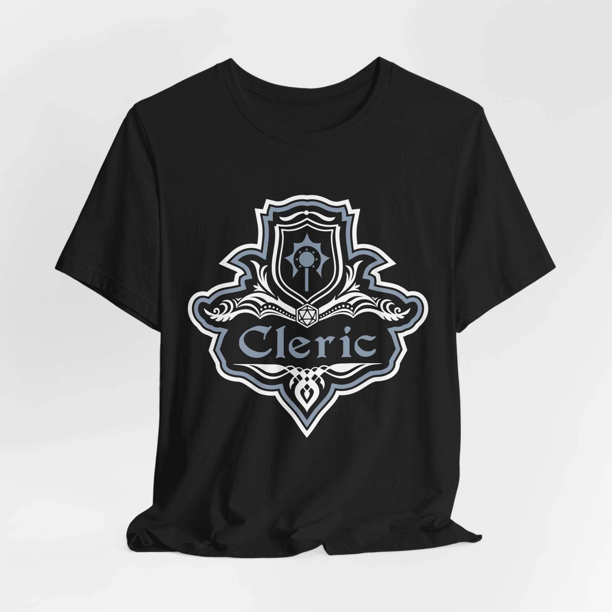 D&D Cleric Class Fancy Emblem T-Shirt - Black / S