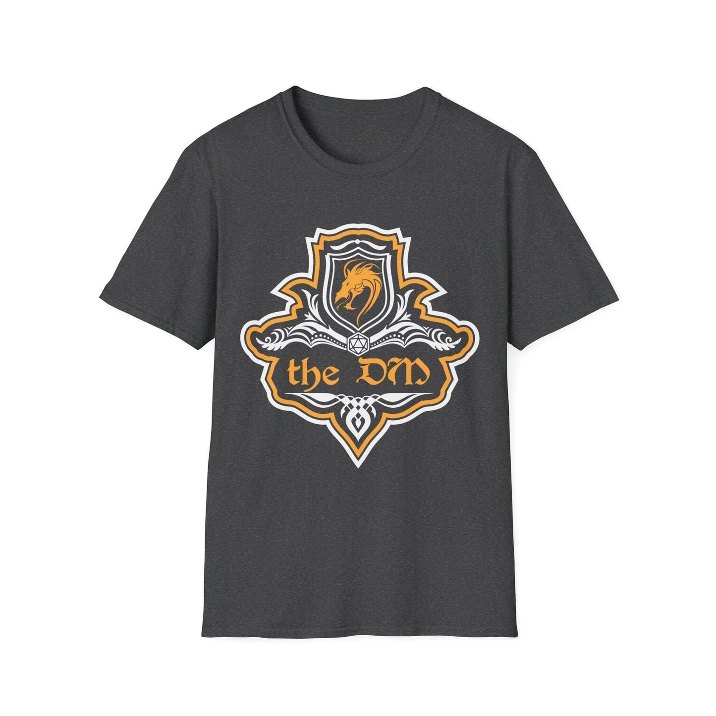 D&D DM Fancy Emblem T-Shirt for Dungeon Masters - Dark Heather / S