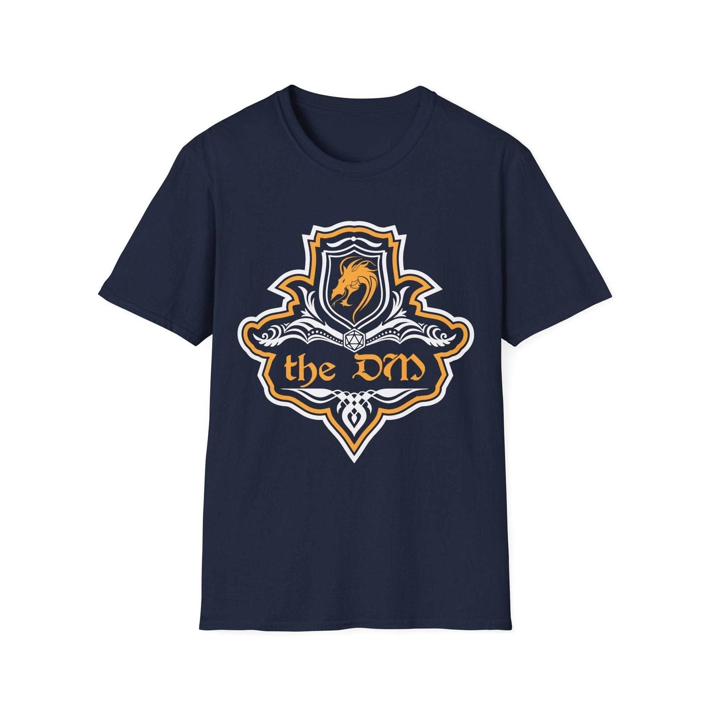 D&D DM Fancy Emblem T-Shirt for Dungeon Masters - Navy / S