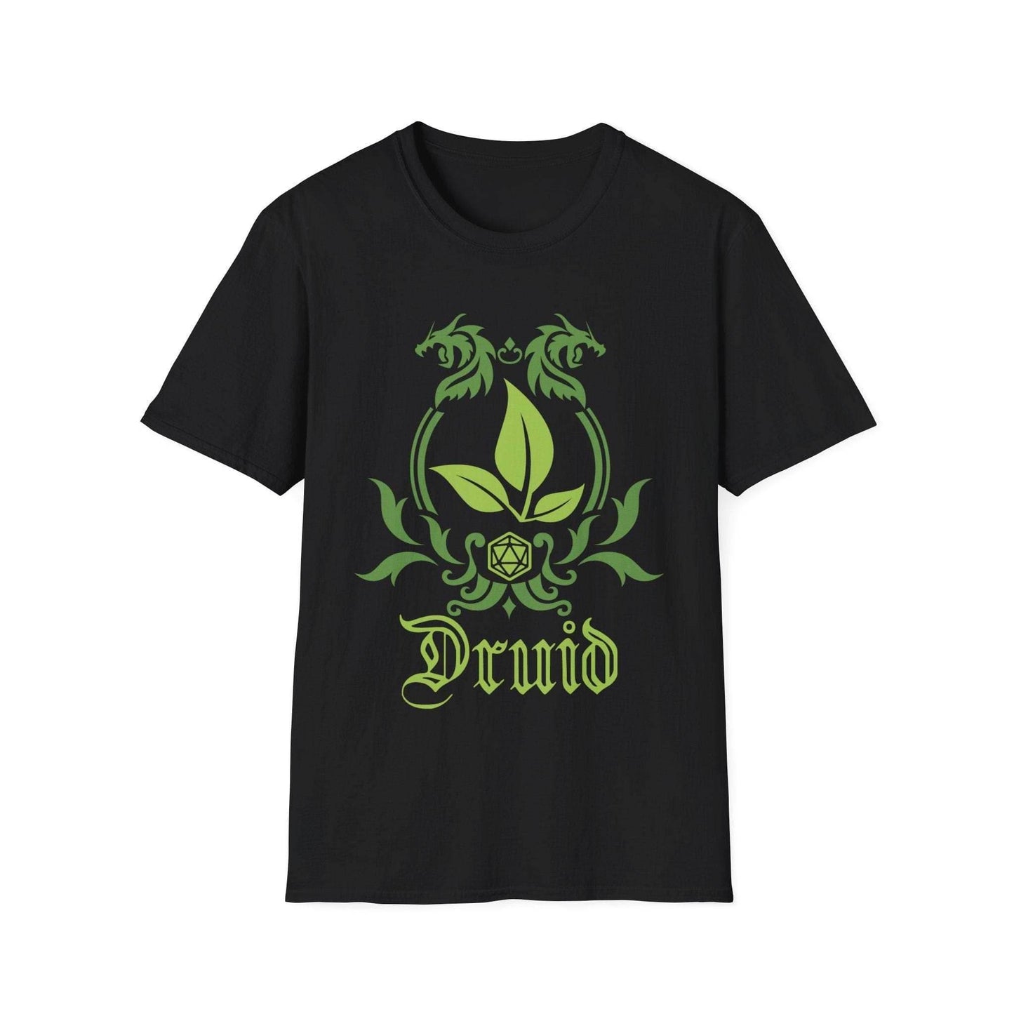 D&D Druid Class Emblem T-Shirt - Black / S