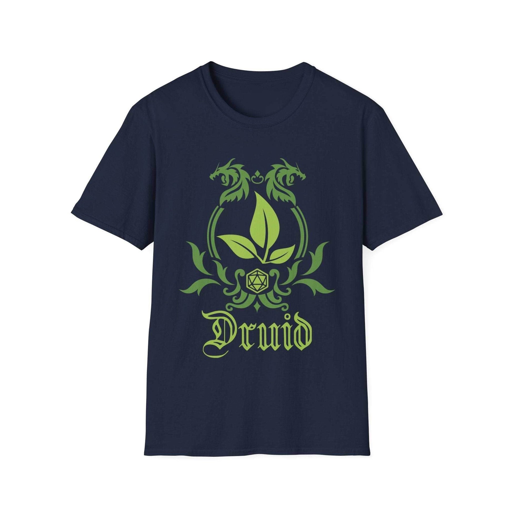 D&D Druid Class Emblem T-Shirt - Navy / S