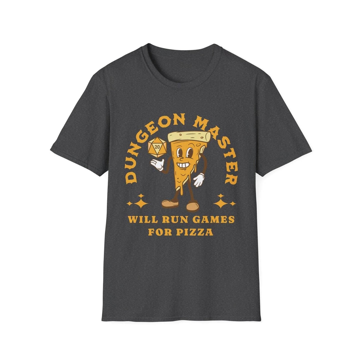 D&D Dungeon Master for Pizza T-Shirt - Dark Heather / S