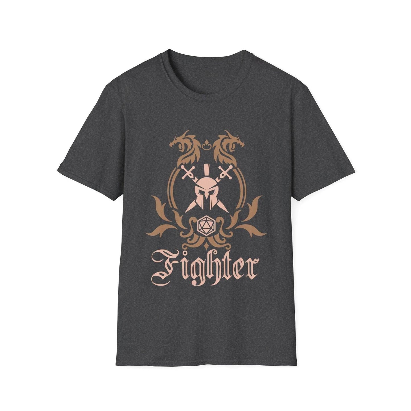 D&D Fighter Class Emblem T-Shirt - Dark Heather / S
