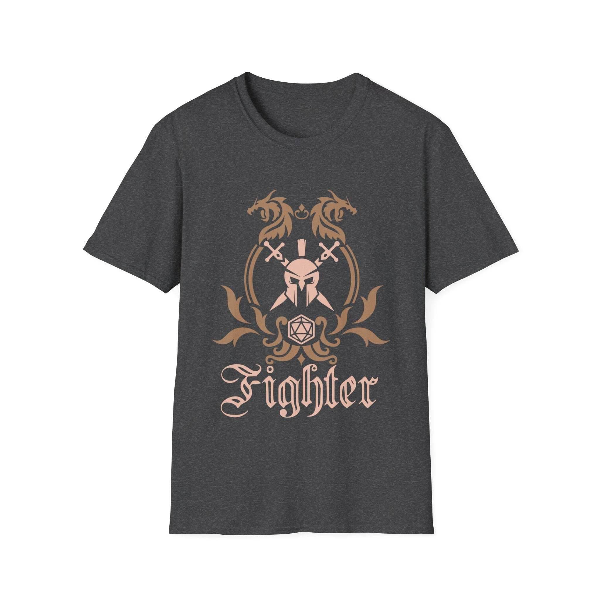 D&D Fighter Class Emblem T-Shirt - Dark Heather / S