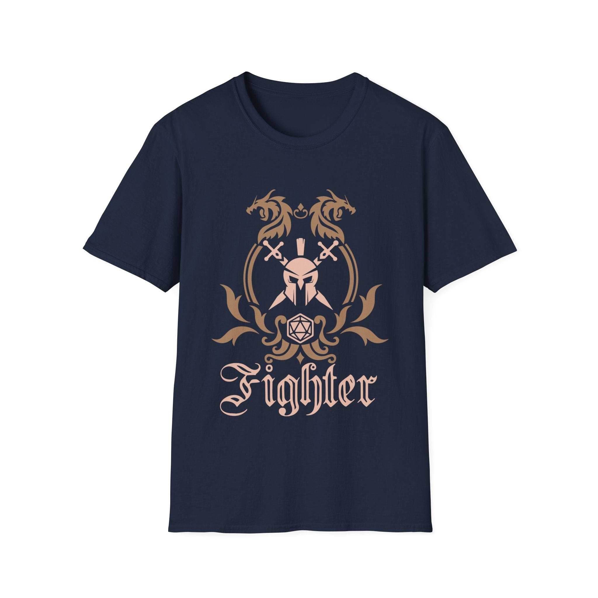 D&D Fighter Class Emblem T-Shirt - Navy / S