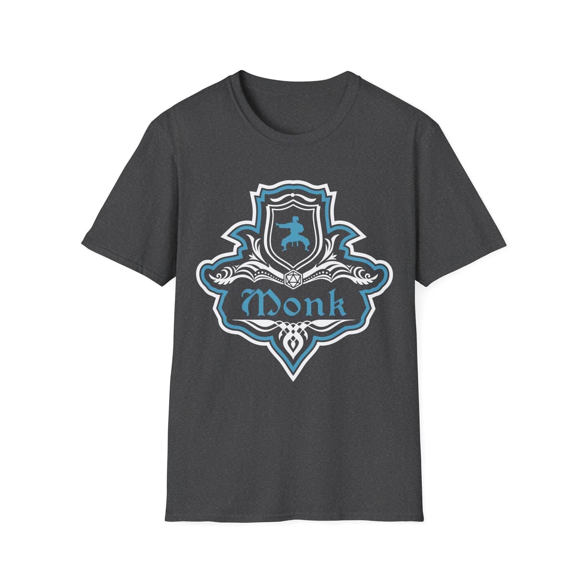 D&D Monk Fancy Emblem T-Shirt - Dark Heather / S