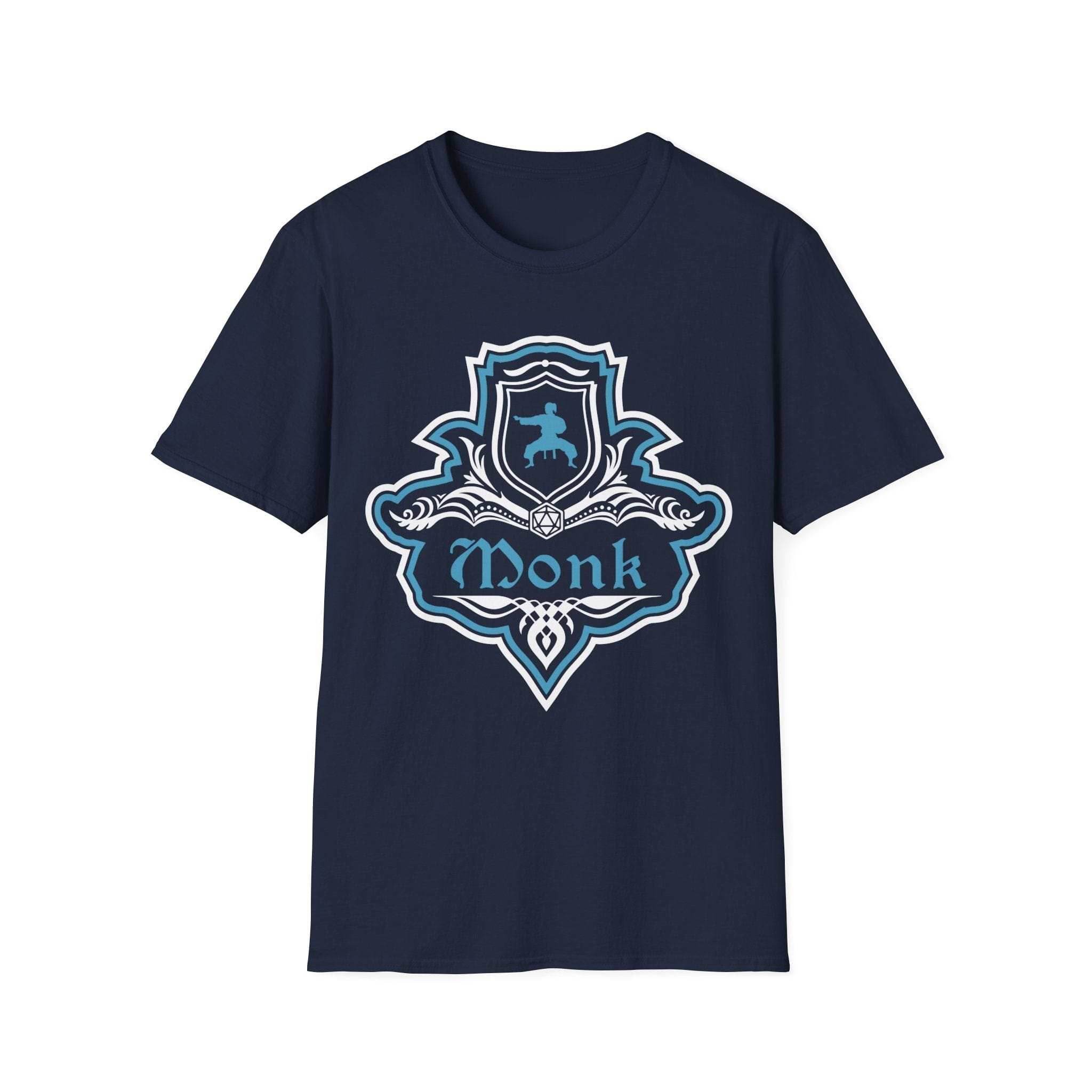 D&D Monk Fancy Emblem T-Shirt - Navy / S