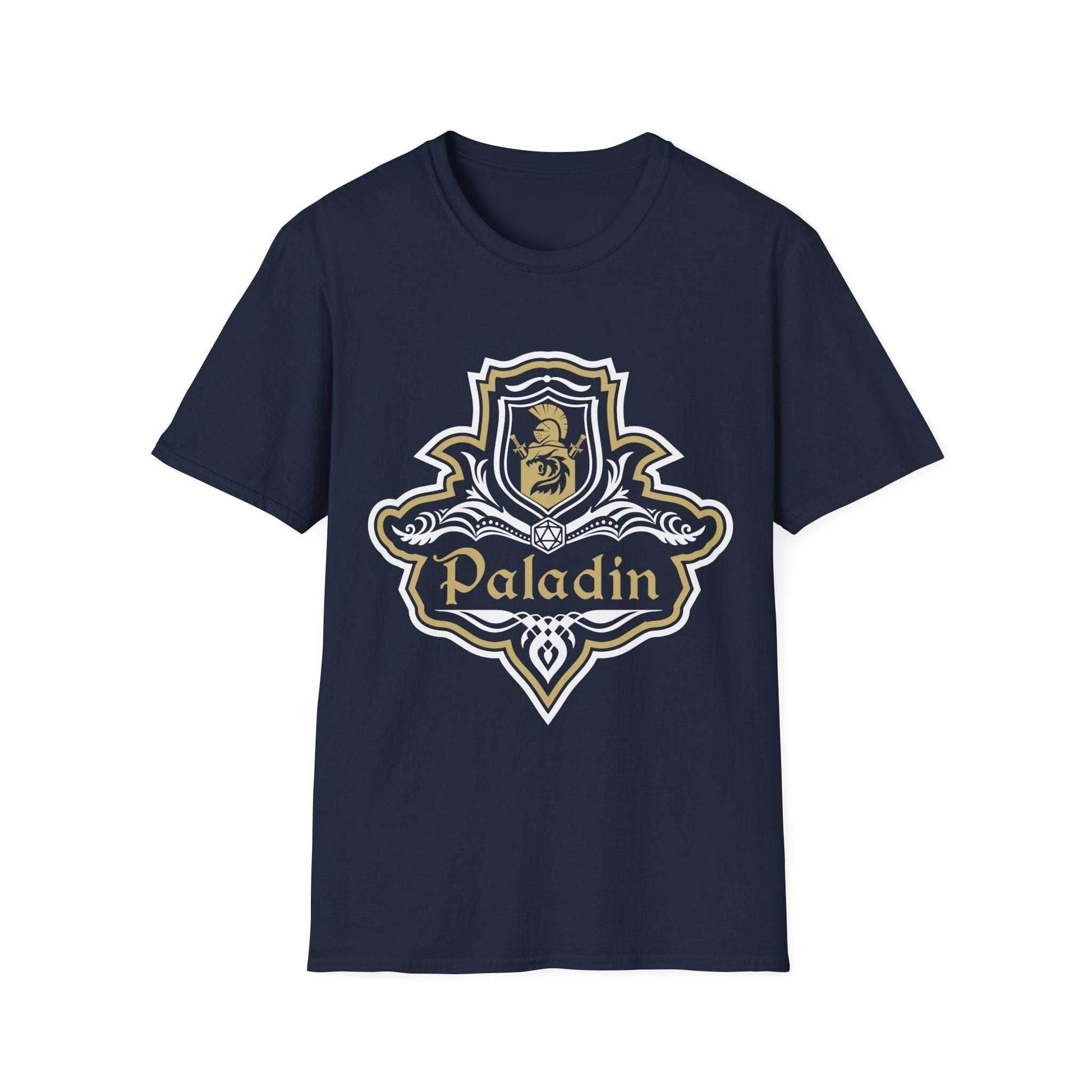 D&D Paladin Class Fancy Emblem T-Shirt - Navy / S