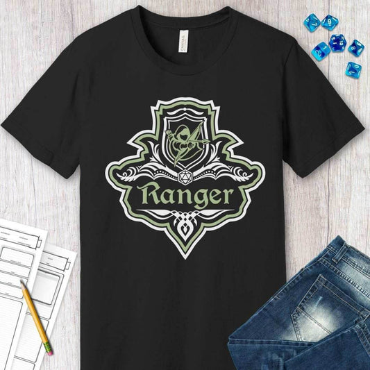 D&D Ranger Class Fancy Emblem Shirt - Navy / S