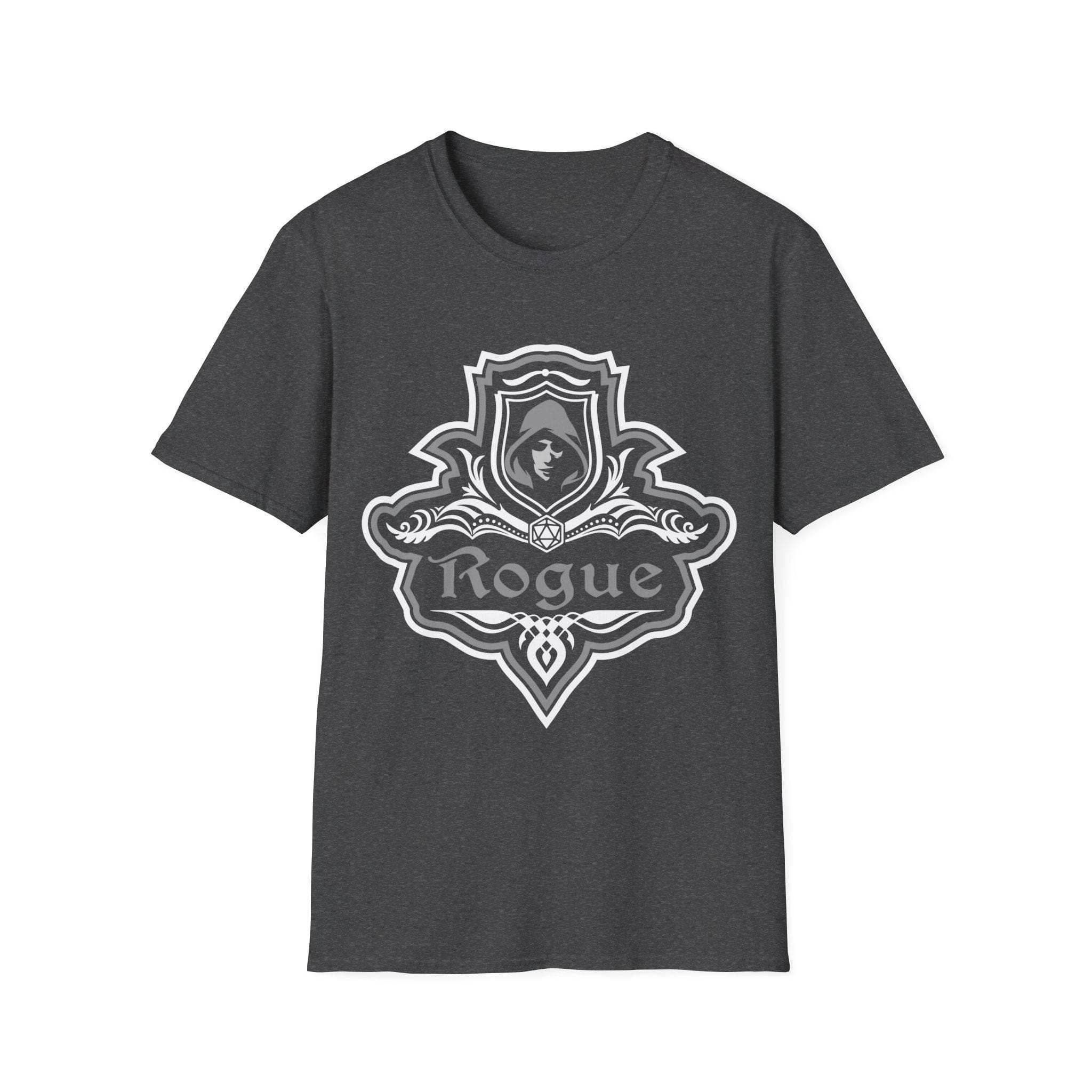 D&D Rogue Class Fancy Emblem T-Shirt - Dark Heather / S
