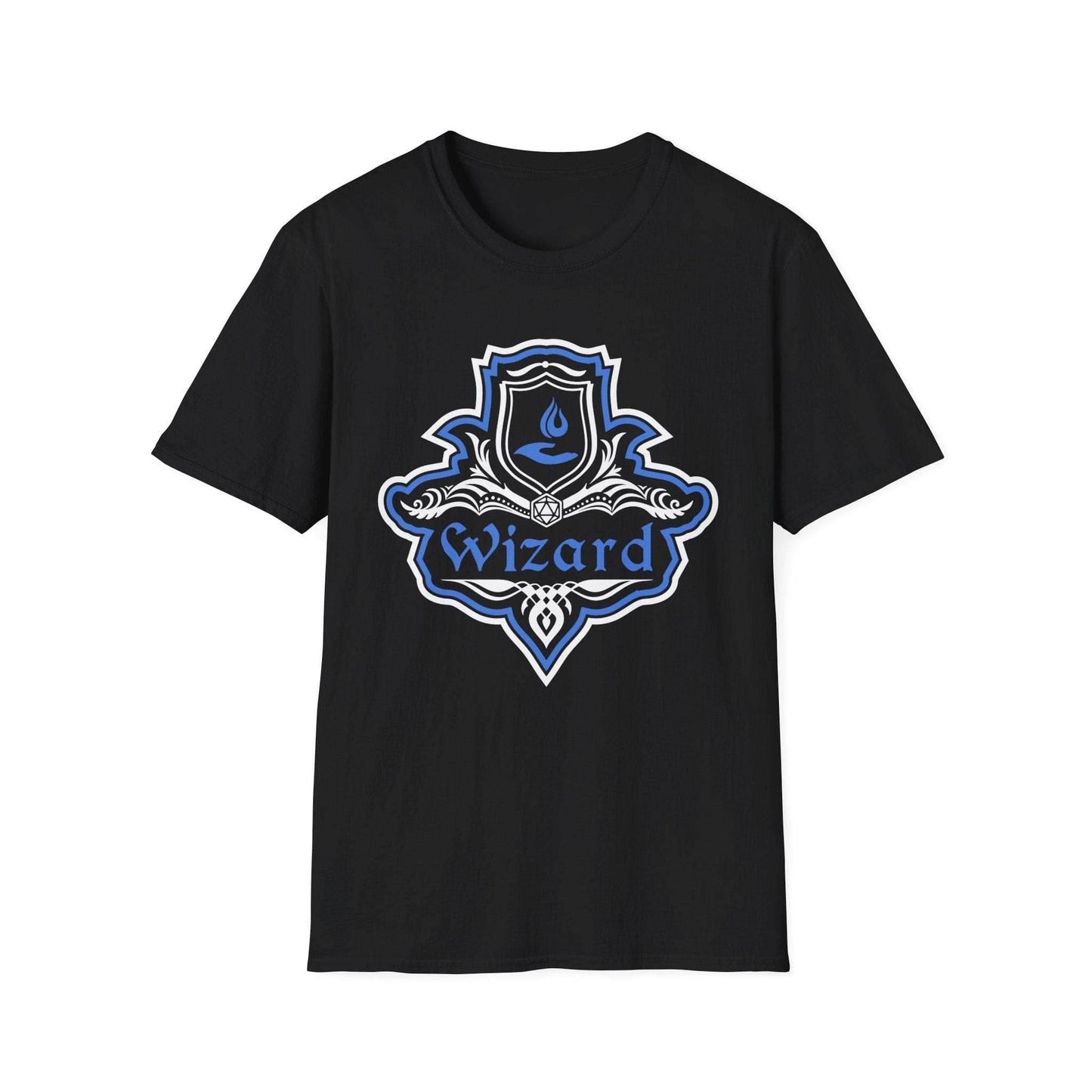 D&D Wizard Class Fancy Emblem T-Shirt - Black / S