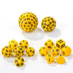 D100-15pcs Yellow Acrylic Polyhedron Dice Set