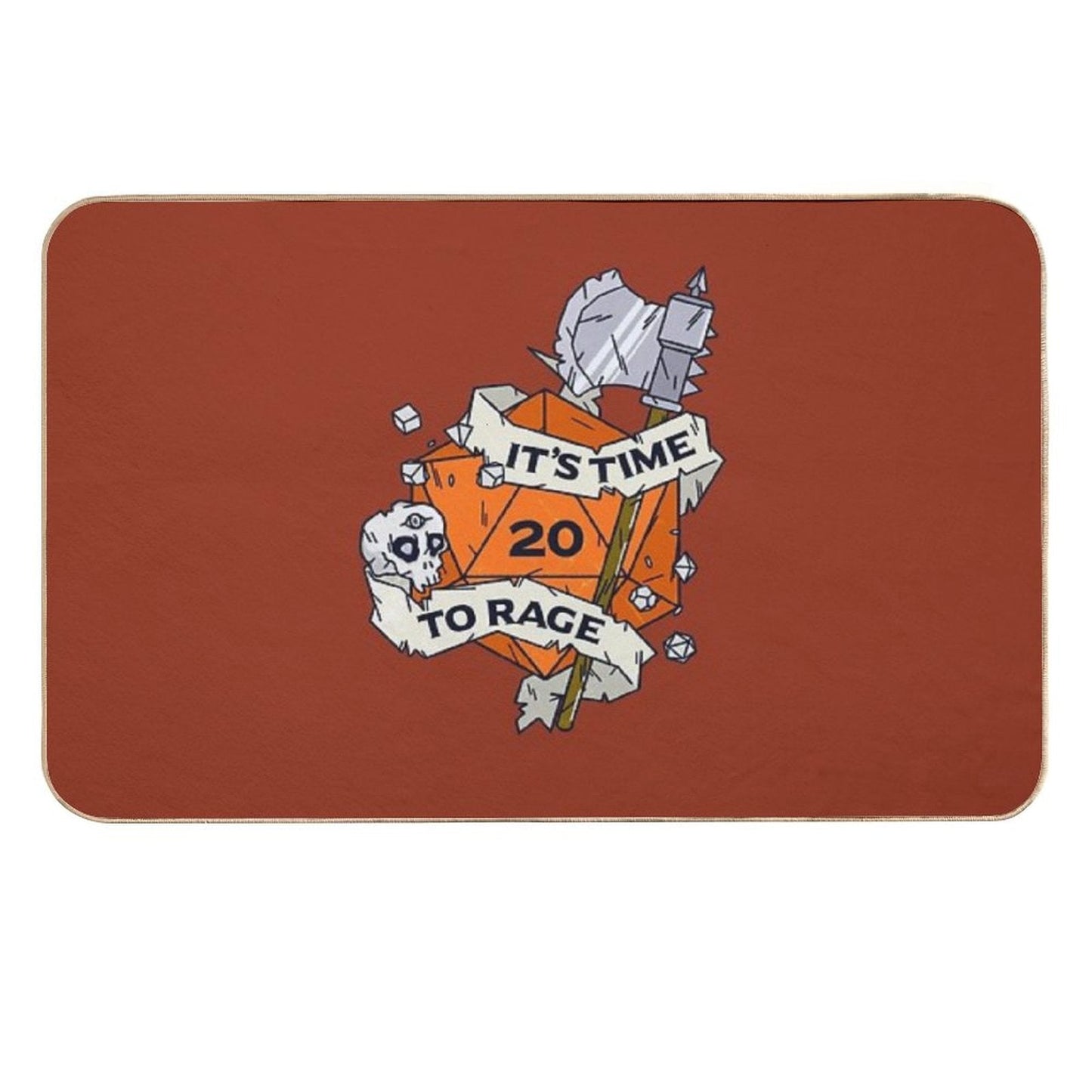 Tabletop RPG Barbarian - It's Time To Rage  Versatile Bath Mat