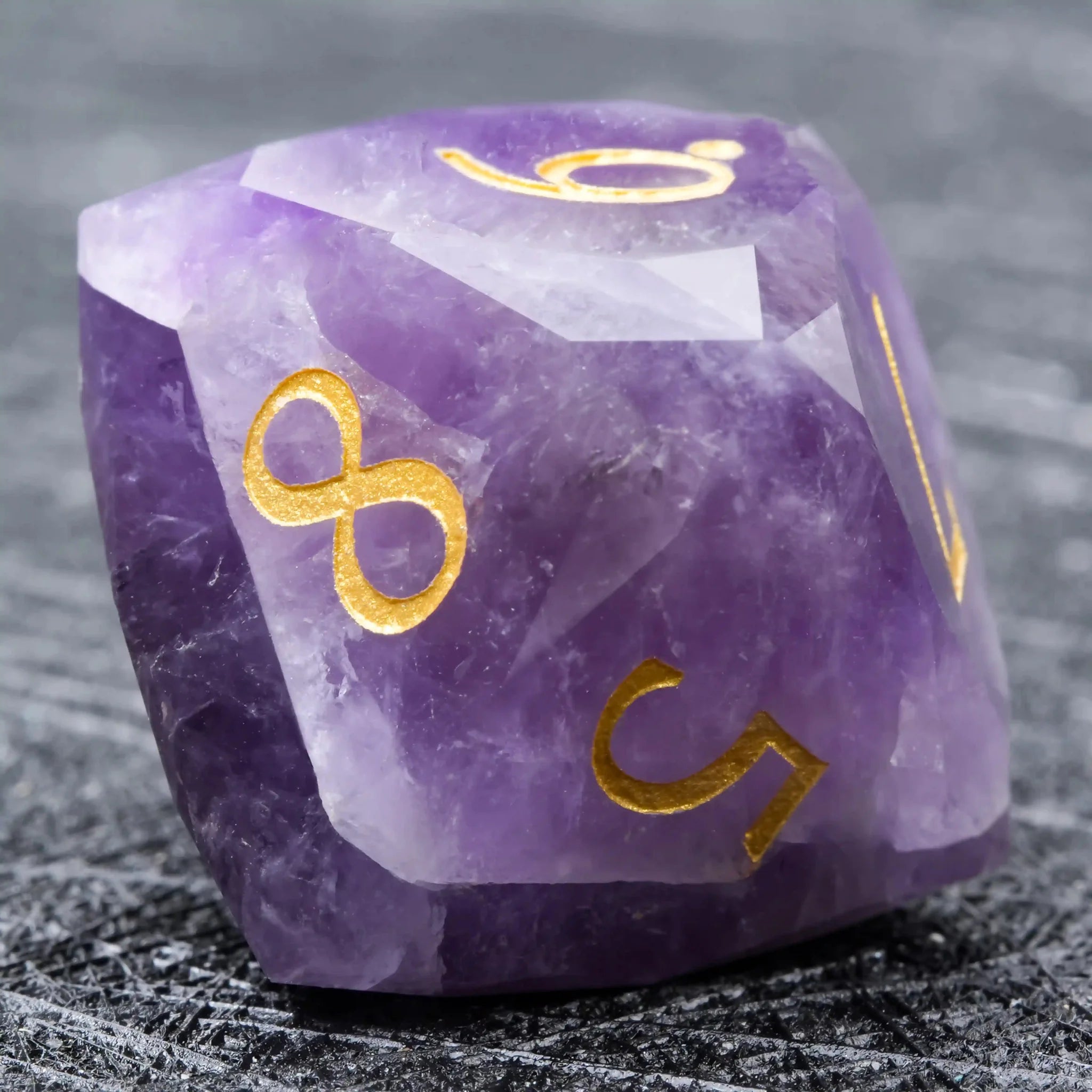 D&D Multi-Sided Engraved Natural Gemstone Dice Set