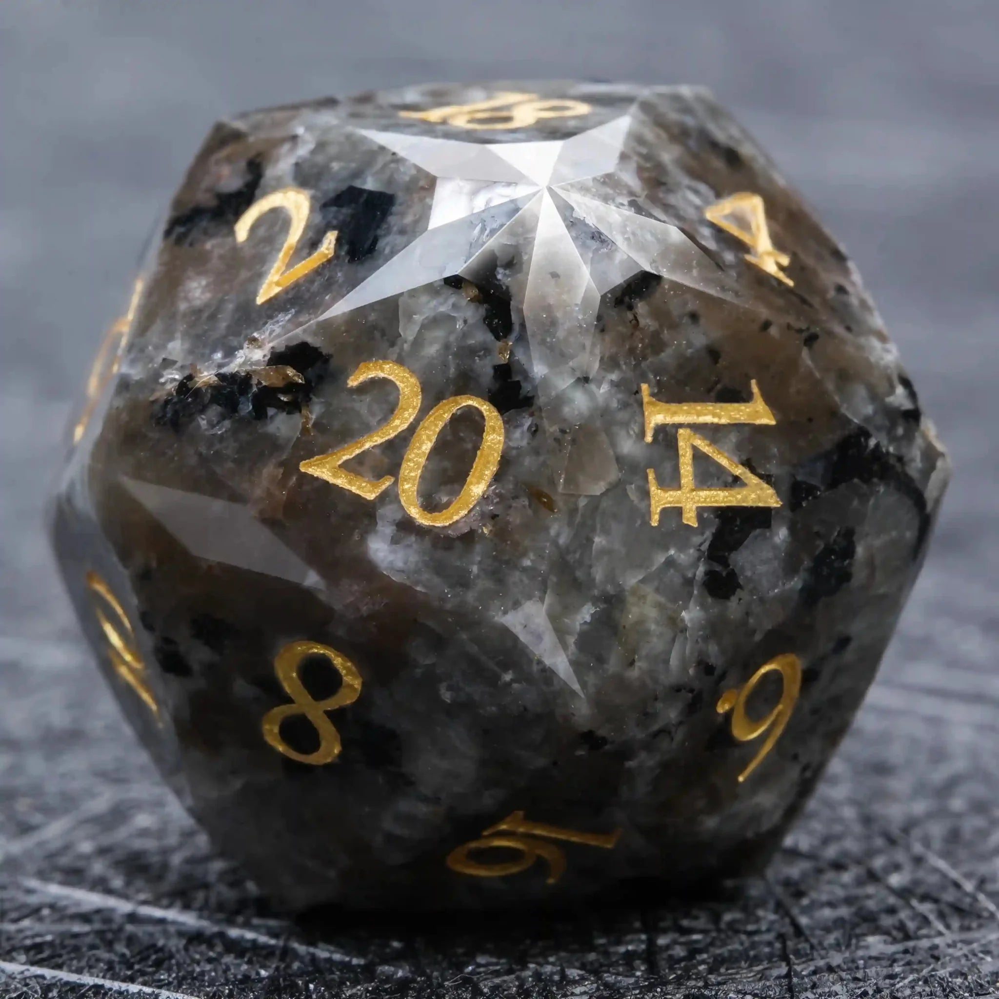 D&D Multi-Sided Engraved Natural Gemstone Dice Set