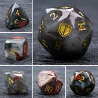 D&D Multi-Sided Engraved Natural Gemstone Dice Set