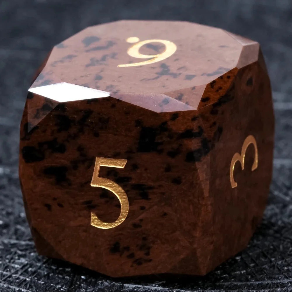D&D Multi-Sided Engraved Natural Gemstone Dice Set