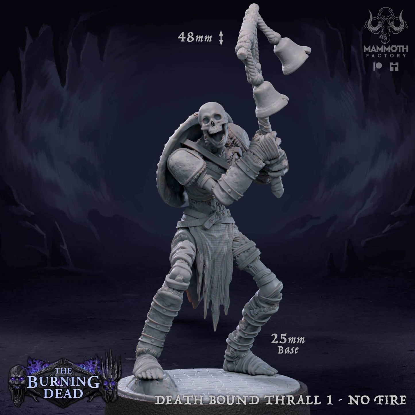 Death Bound Thrall: Sculpt 1 (Skeleton Musician, Regular or On Fire) - Regular Skeleton