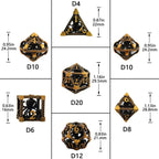 Deep Sea Monster - Gold 3D Octopus Hollow Metal RPG Dice Set