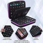 Dice Collection - DND Dice Set Storage Box + Zippered Dice Case + Logo Badge