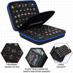 Dice Collection - DND Dice Set Storage Box + Zippered Dice Case + Logo Badge