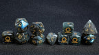 Kickstarter Dice - Natural Labradorite DND Gem Dice Set - Ring of Order