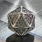DND Antique Nickel Sun Metal Polyhedron Dice Set