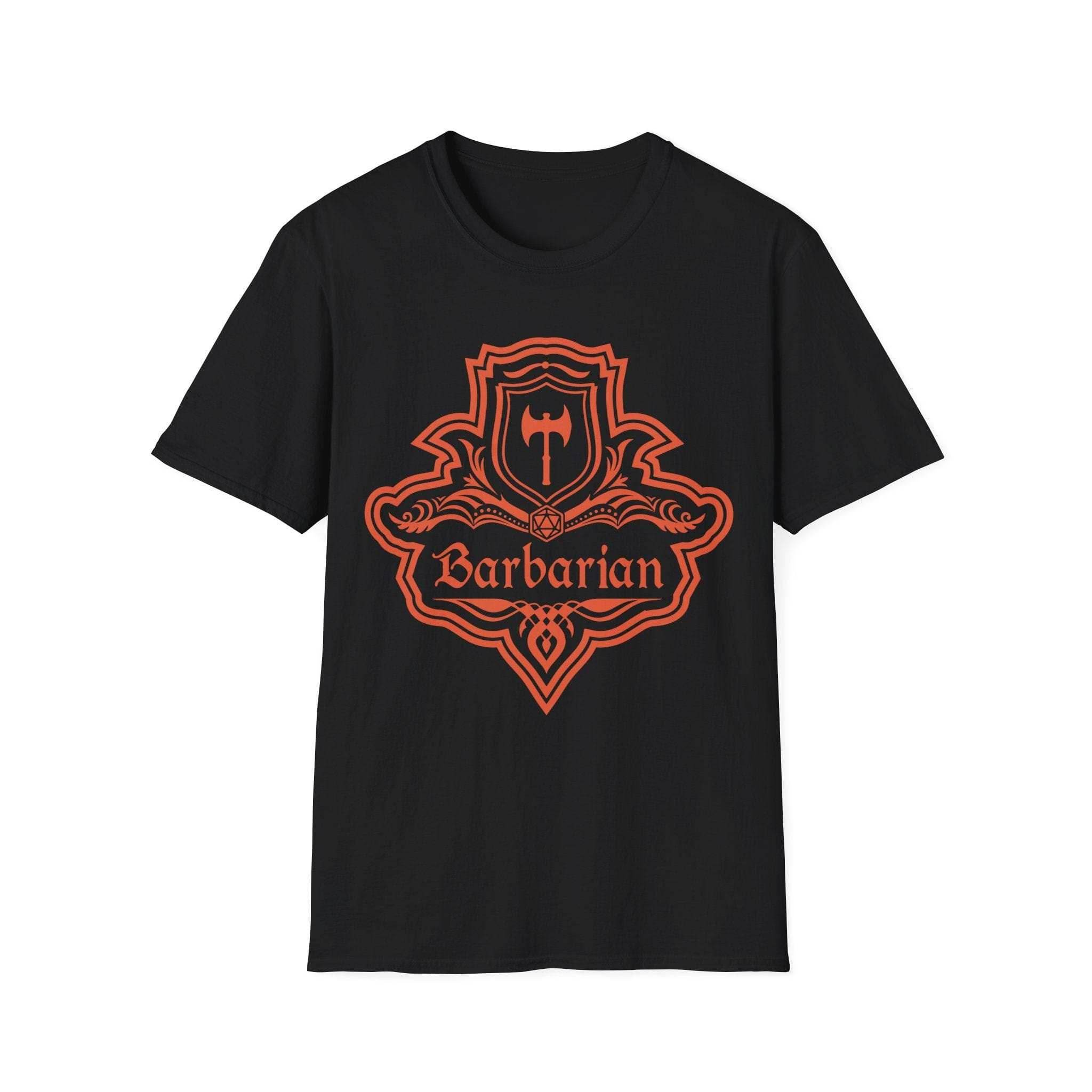 DnD Barbarian Class Emblem T-Shirt - Black / S