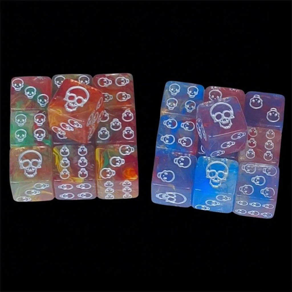 DND Dice 16mm Skull Acrylic D6 Dice Halloween RPG Board Game Dice