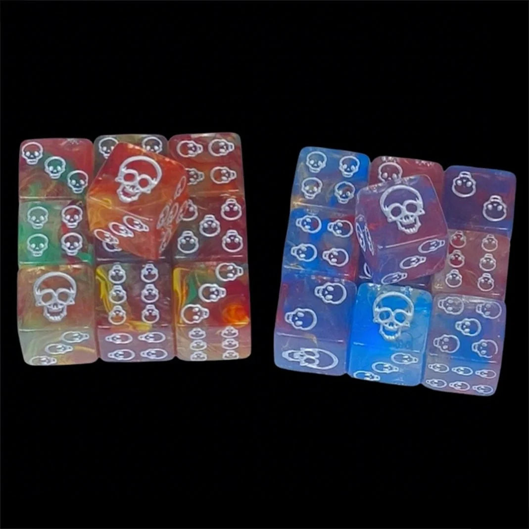 DND Dice 16mm Skull Acrylic D6 Dice Halloween RPG Board Game Dice