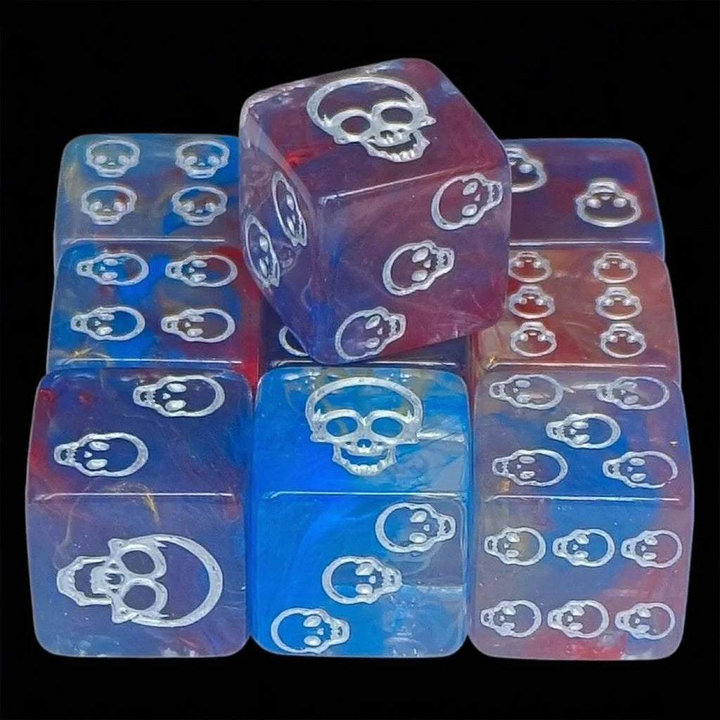 DND Dice 16mm Skull Acrylic D6 Dice Halloween RPG Board Game Dice