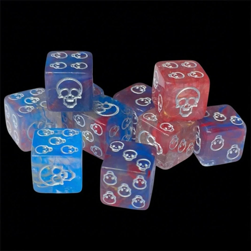 DND Dice 16mm Skull Acrylic D6 Dice Halloween RPG Board Game Dice