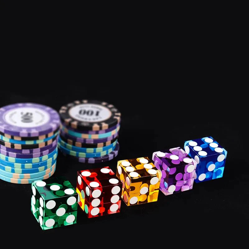 DND Dice-19mm Transparent Acrylic Dice Texas Hold'em Game Dice