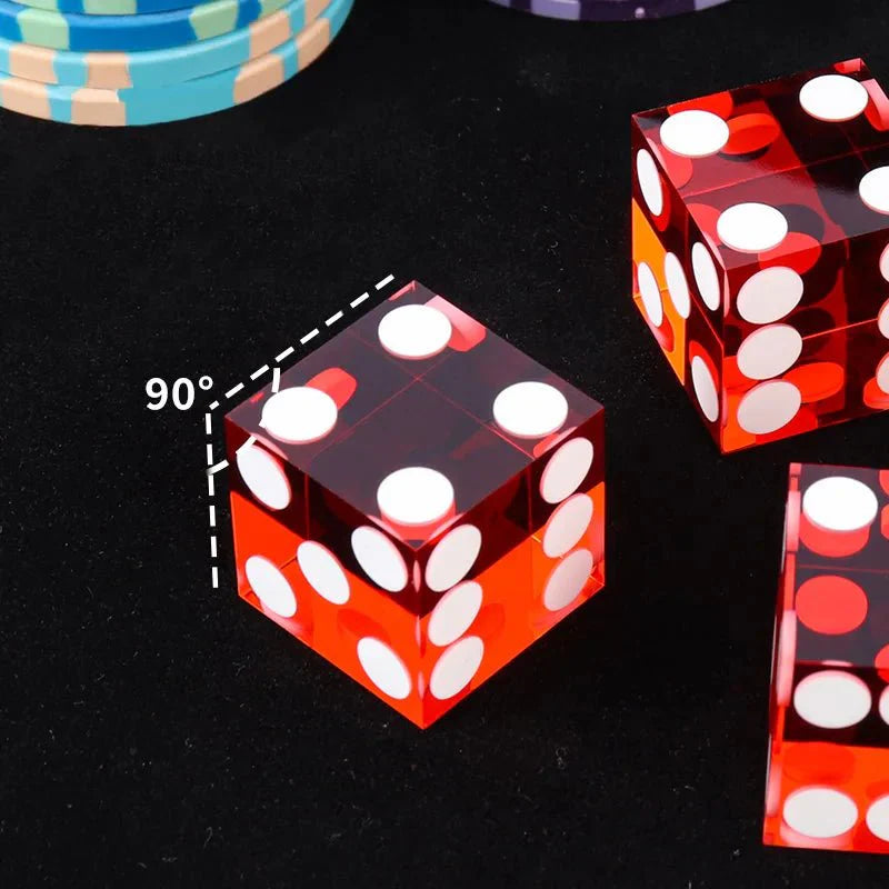 DND Dice-19mm Transparent Acrylic Dice Texas Hold'em Game Dice